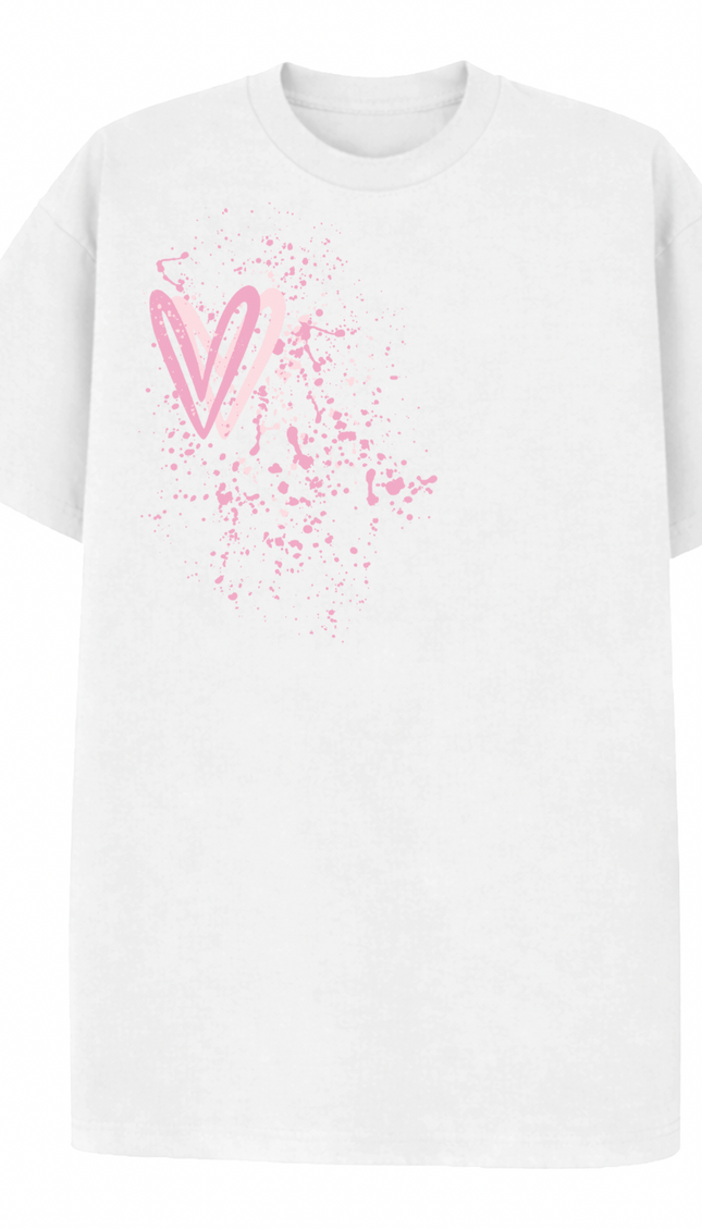 Pink Heart Printed T-shirt by Miss Runway – image 2