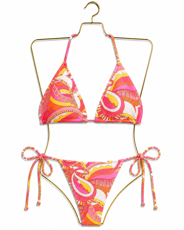 Endless Opulence Mesh Bikini Pink & Orange (Pre order 15th June)