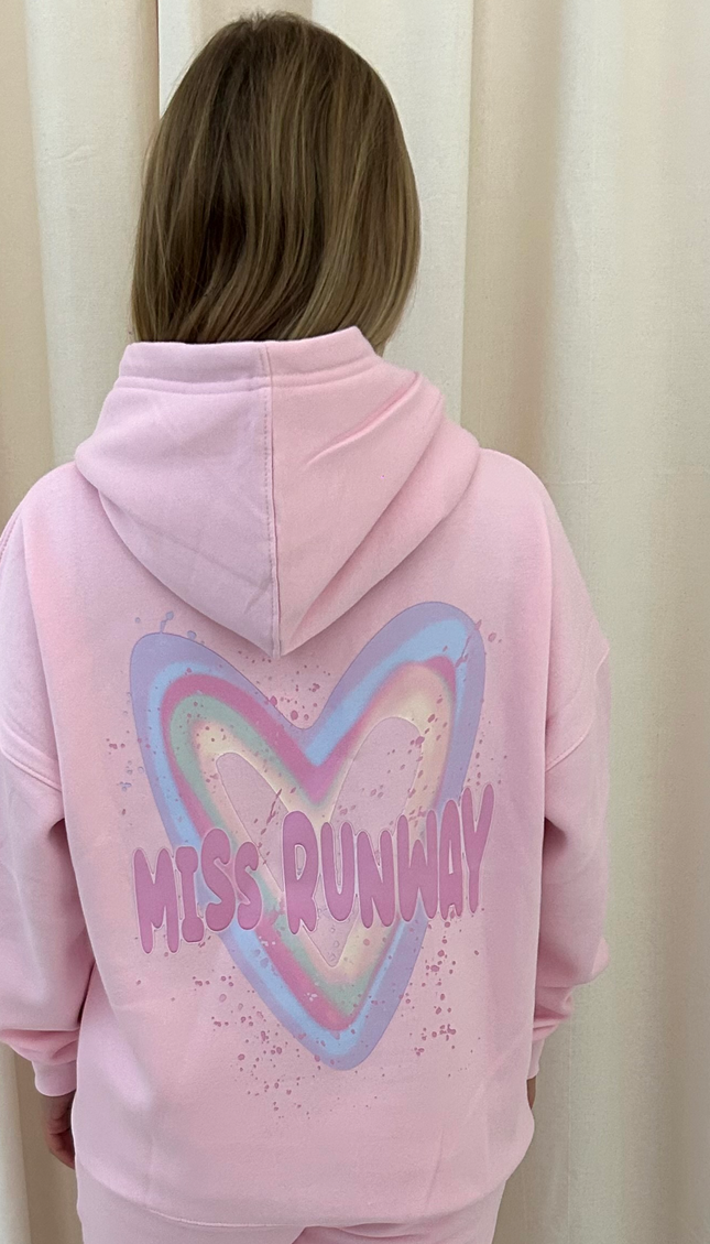 Miss Runway Pastel Heart Printed Hoodie – image 6