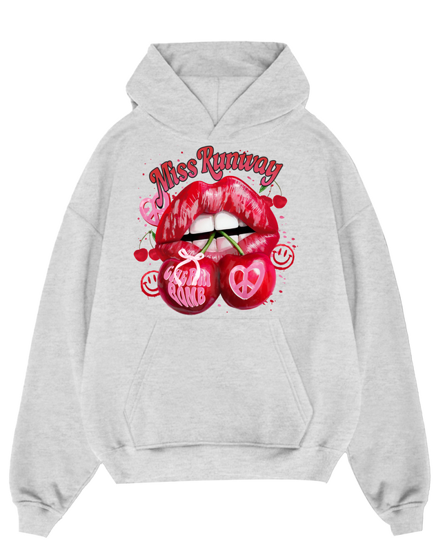 Miss Runway Cherry Lips Hoodie Adults