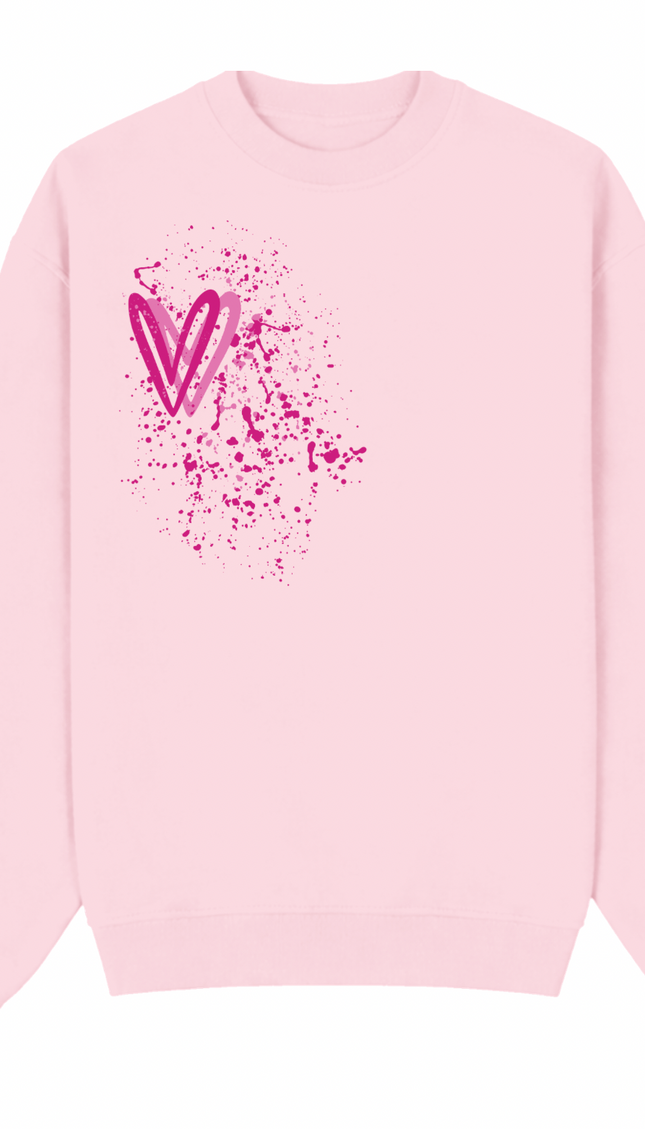 Hot Pink Heart Printed Sweatshirt by Miss Runway – image 2