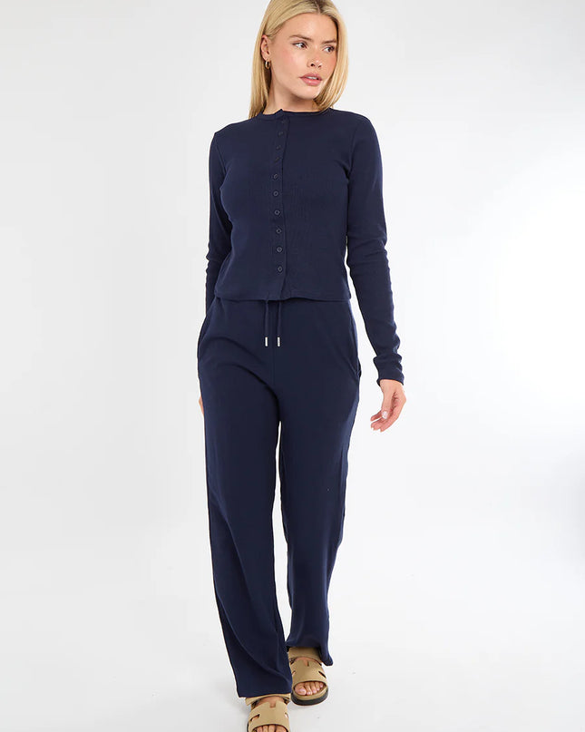 Button Loungewear Co ord  Navy