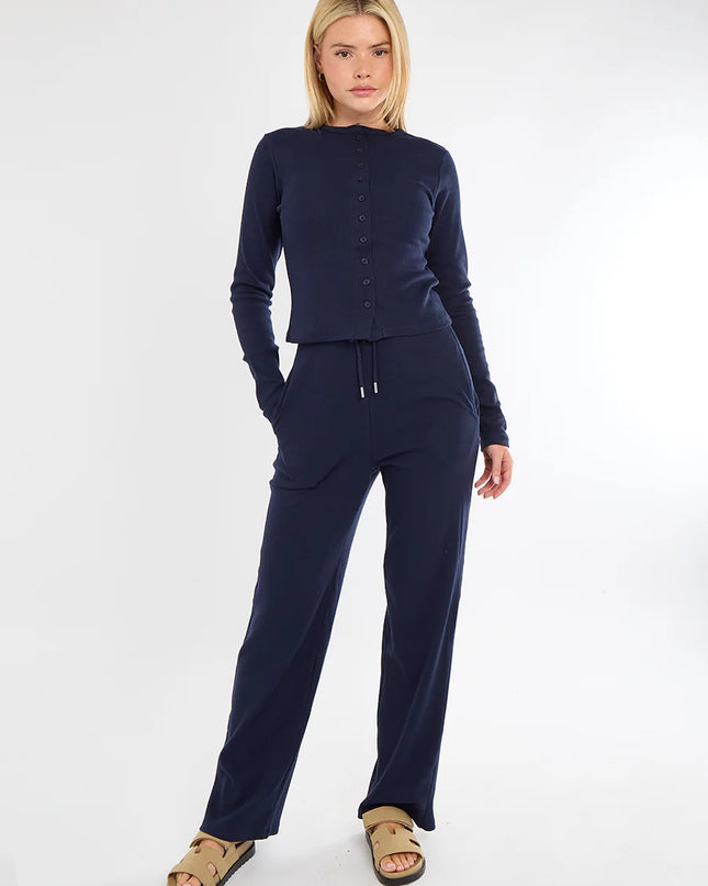Button Loungewear Co ord  Navy