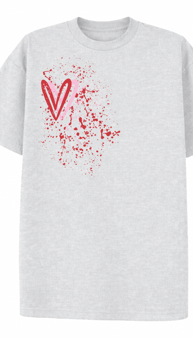 Pink/Red Heart Printed T-shirt – image 8