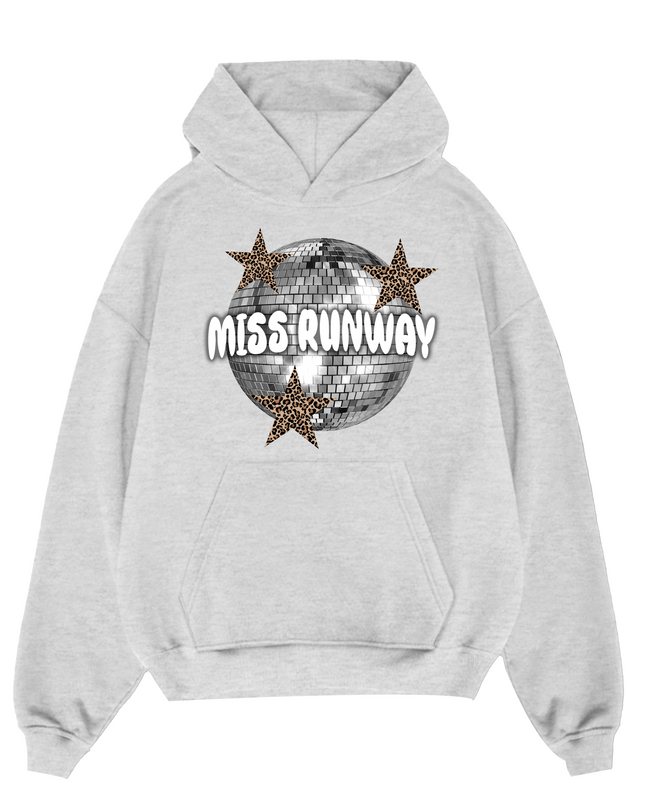 Miss Runway Glitter Ball Hoodie Adults