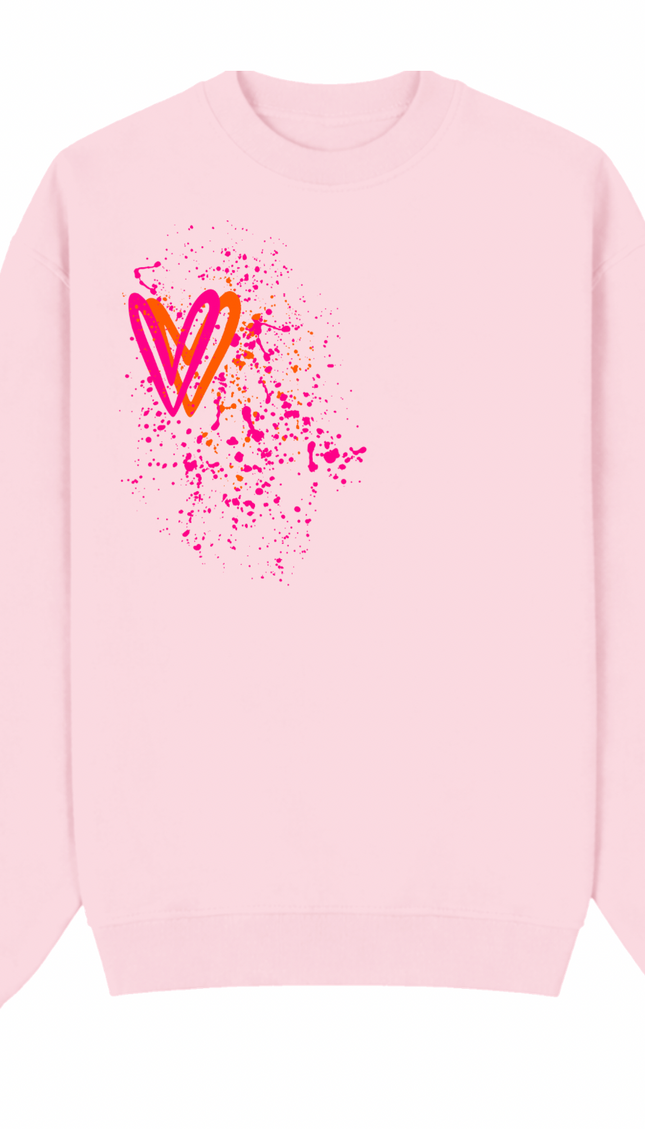 Neon Heart Printed Sweatshirt – image 8