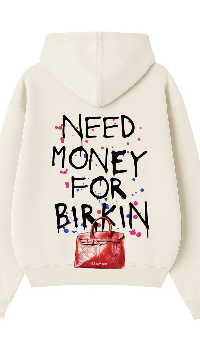 Need Money For Bags Multicoloured Hoodie – adult printed hoodie by Miss Runway