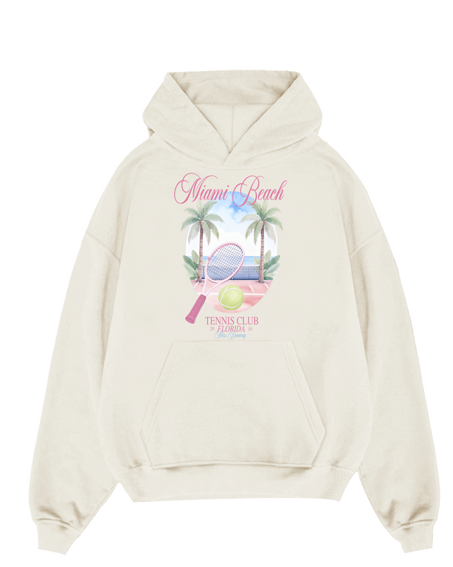 Miami Beach Tennis Club Hoodie Adults
