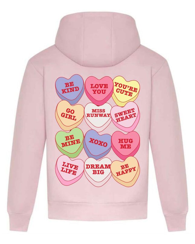 Love Heart Hoodie Pink