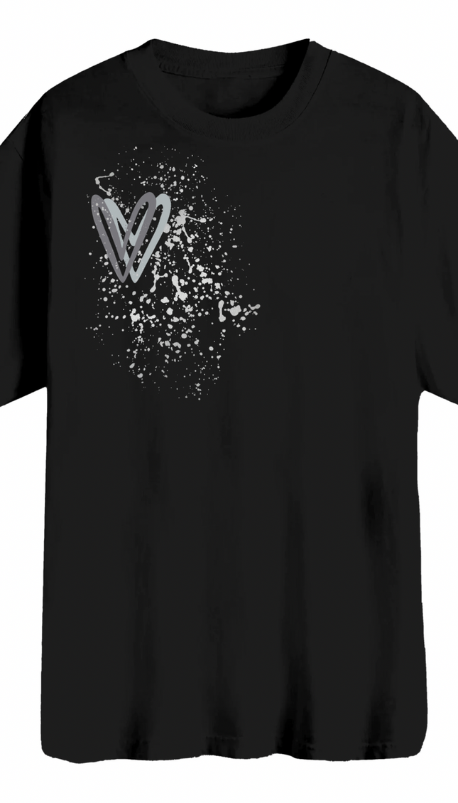 Grey Heart Printed T-shirt – image 6