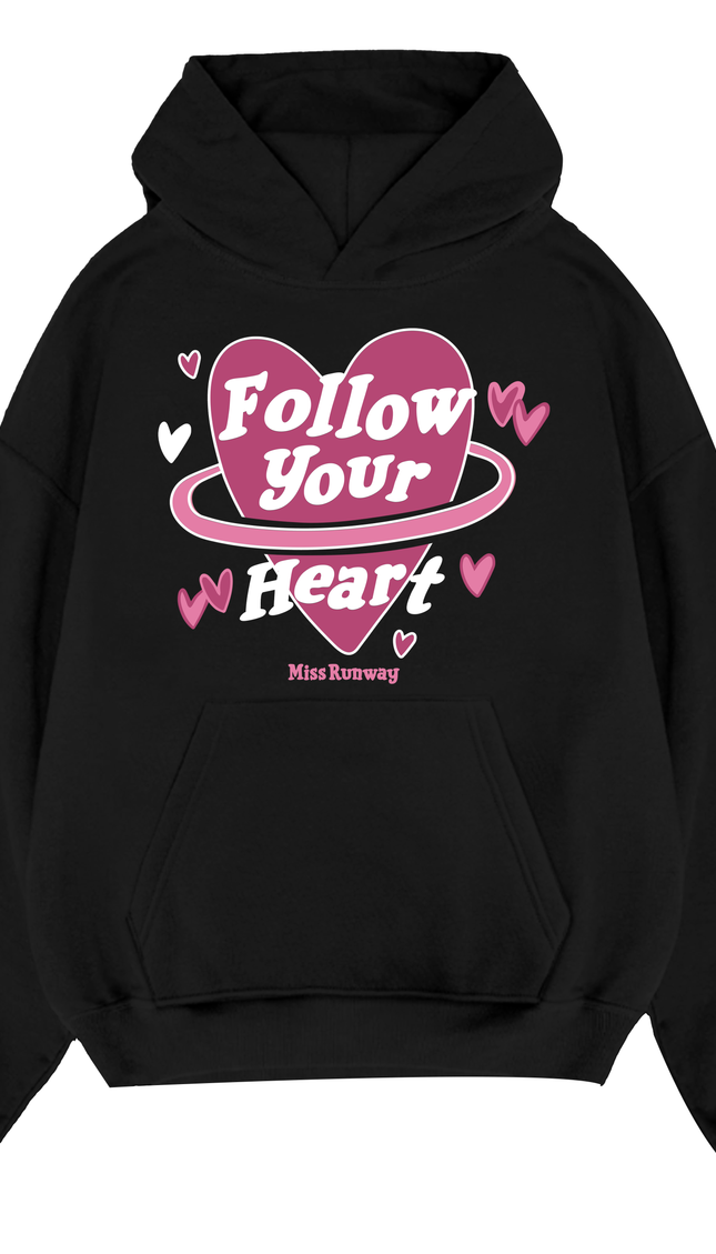 Follow Your Heart Hoodie – adult printed hoodie by Miss Runway