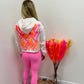 Neon Hearts Cropped Hoodie