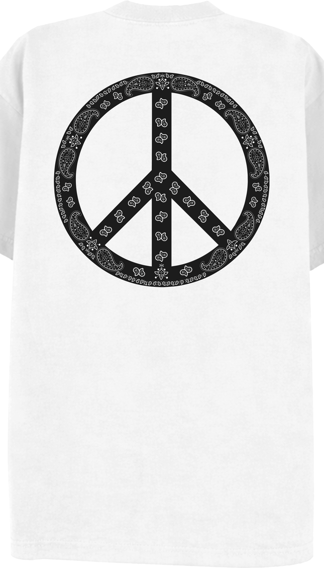 Paisley Peace T Shirt Royal Black – adult printed t-shirt by Miss Runway