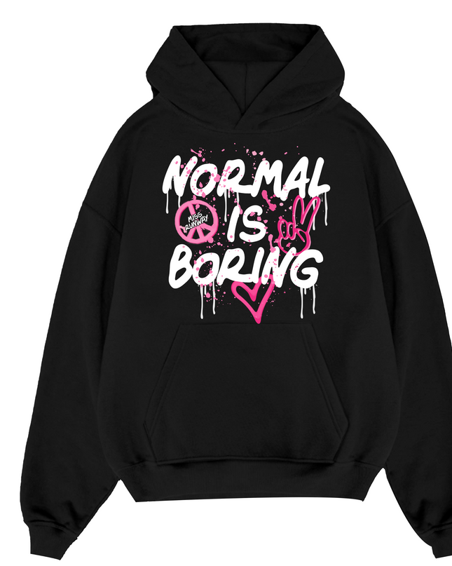 Normal Is Boring Peace Hoodie Adults