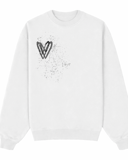 Charcoal Paisley Heart Printed Sweatshirt Kids