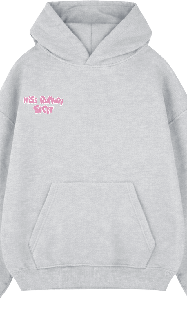 Miss Runway Sport Hoodie Grey/Pink by Miss Runway – image 2