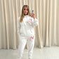 Pink/Red Candy Cane Heart Graffiti Hooded Tracksuit White