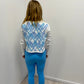 Blue Hearts Cropped Sweatshirt