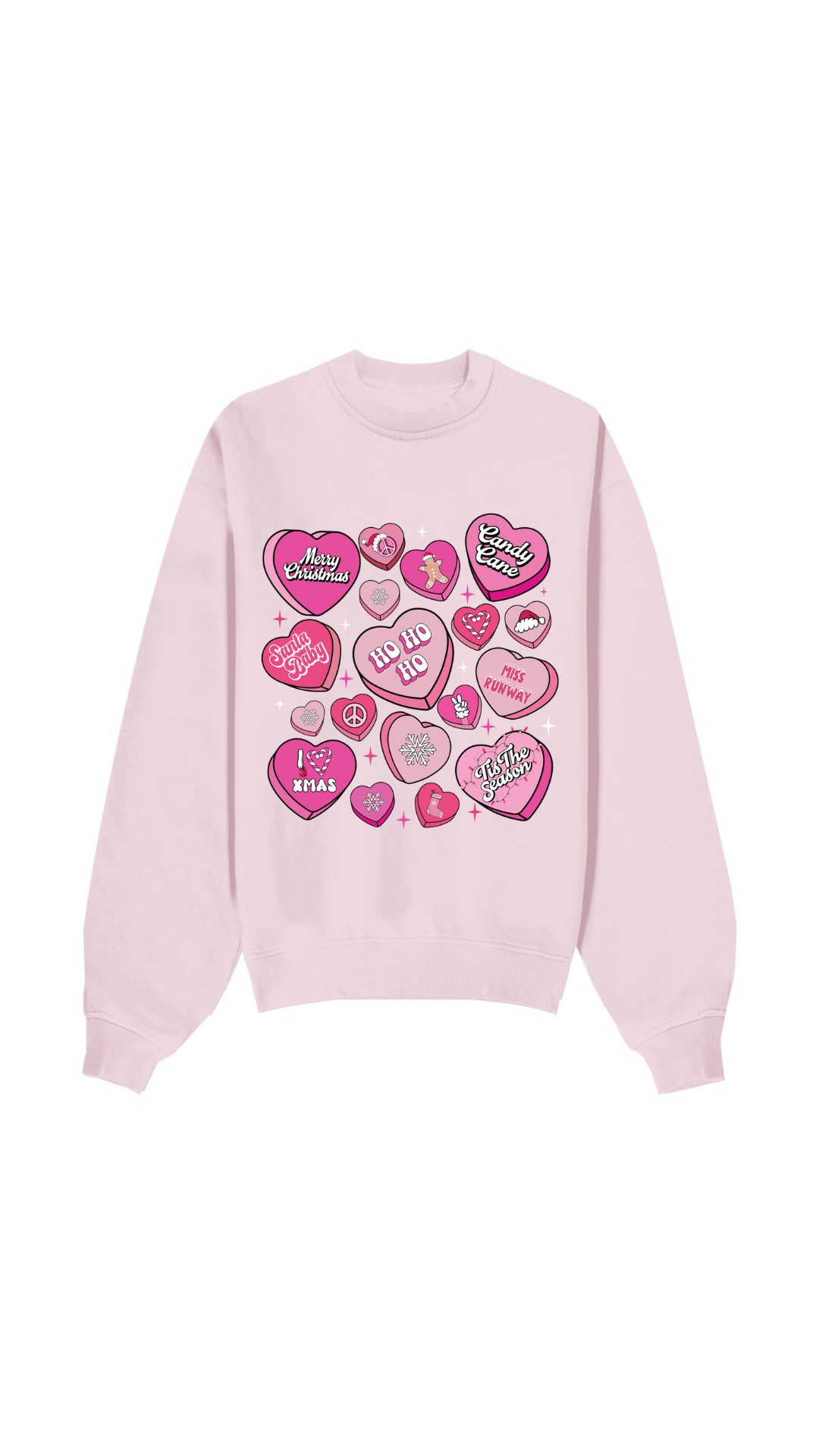 Love Heart Sweatshirt Pink