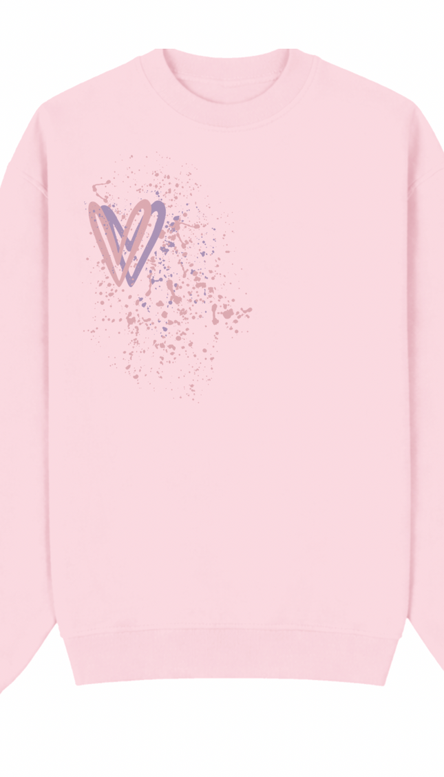 Dark Pastel Heart Printed Sweatshirt – image 6