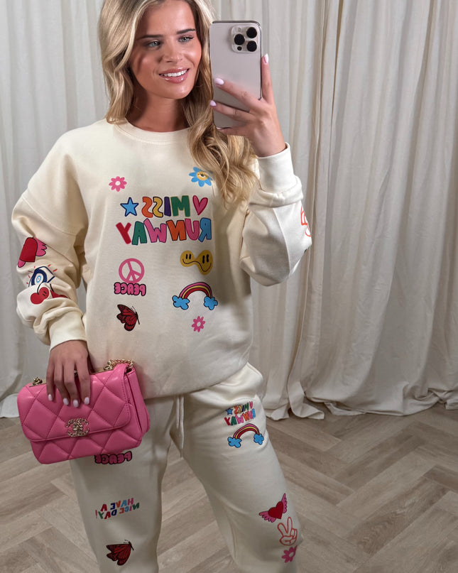 Miss Runway Rainbow Sweatshirt Tracksuit