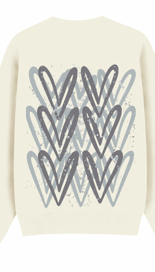 Grey Heart Printed Sweatshirt – image 9