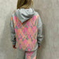 Neon Heart Grey Hooded Tracksuit