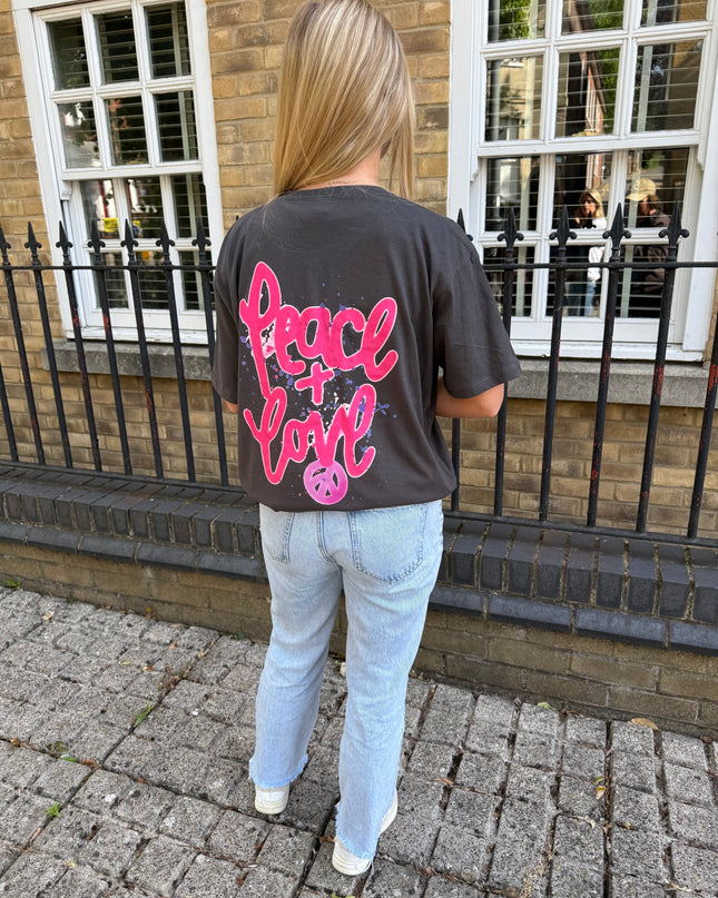 Peace & Love Printed T-shirt Adult