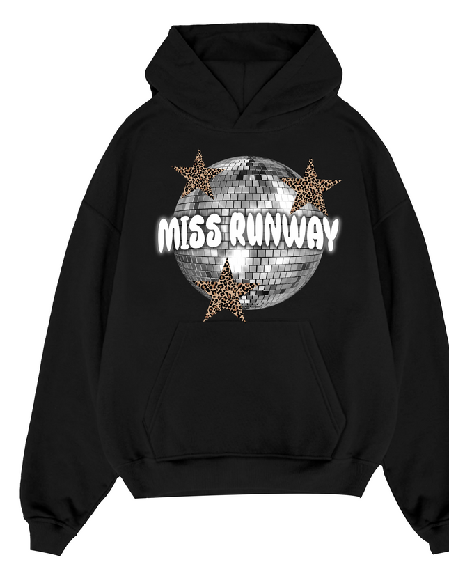 Miss Runway Glitter Ball Hoodie Adults