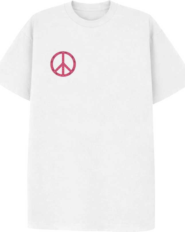 Paisley Peace T Shirt Fuchsia