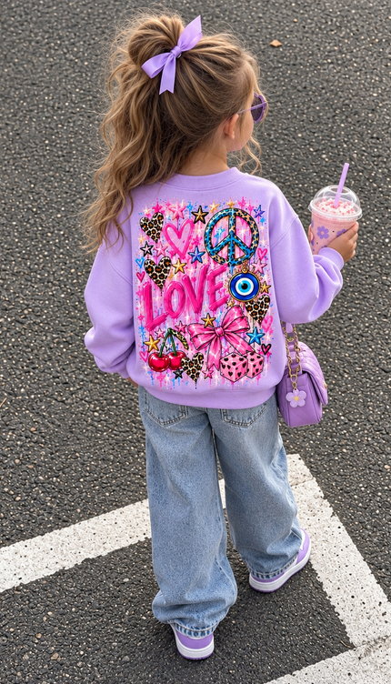Leopard Love Graffiti Sweatshirt