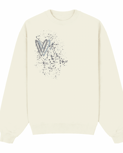 Grey Paisley Heart Printed Sweatshirt Adults