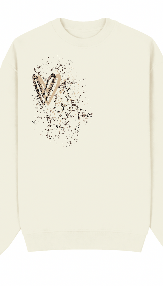 Leopard Print Heart Printed Sweatshirt by Miss Runway – image 2