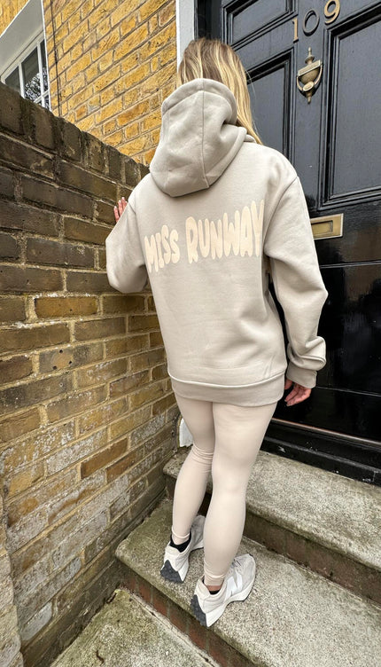 Miss Runway Bubble Hoodie Stone/Cream