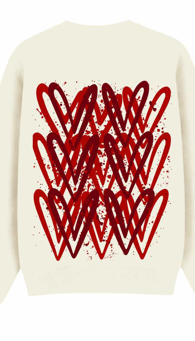 Red Heart Printed Sweatshirt – additional view
