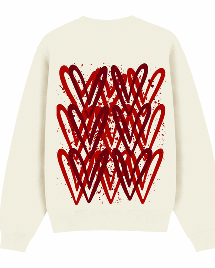 Red Heart Printed Sweatshirt Kids