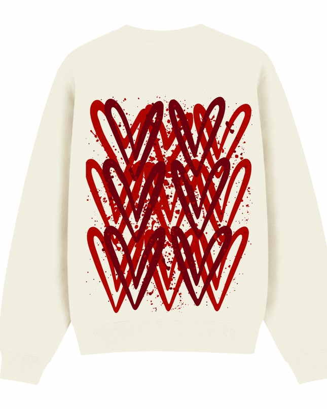 Red Heart Printed Sweatshirt Kids