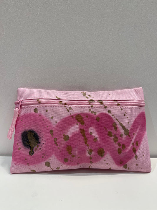 Pink Evil Eye, Peace, Heart Pencil Case