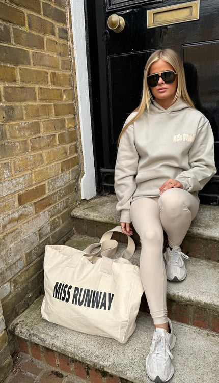 Miss Runway Bubble Hoodie Stone/Cream