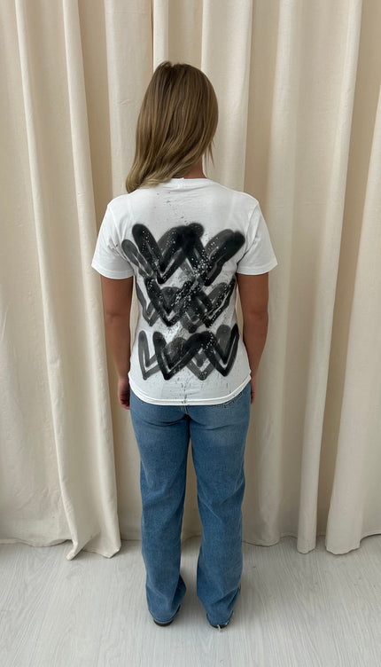 Black/Grey Heart T-Shirt