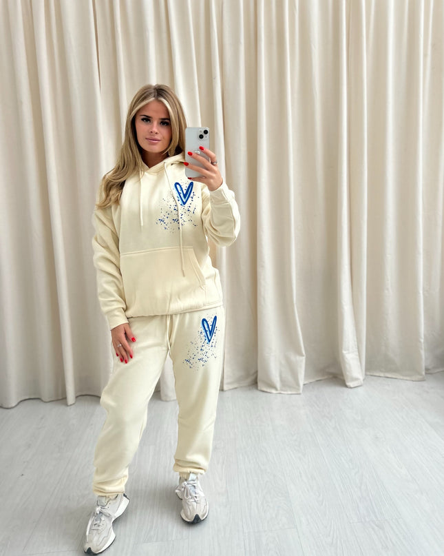 Protect Your Energy Graffiti Hooded Tracksuit Cream