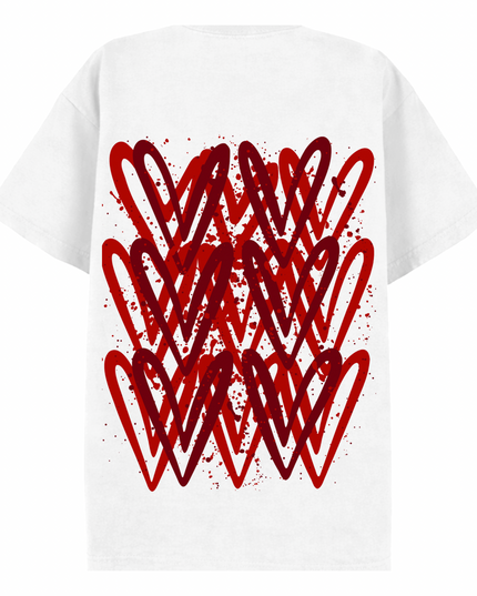 Red Heart Printed T-shirt Adult