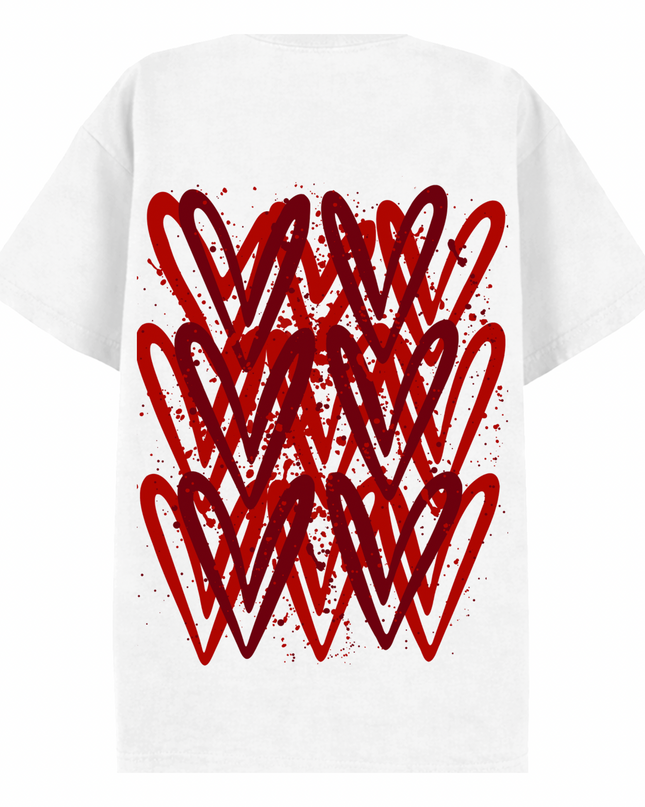 Red Heart Printed T-shirt Adult