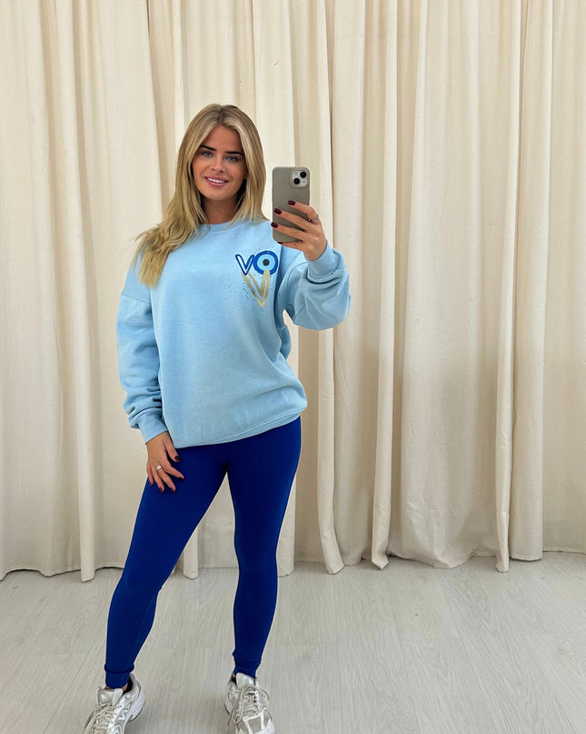 11:11 Gold Heart Evil Eye Printed Sweatshirt & Leggings Adults