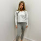 Grey Hearts Cropped Sweatshirt & Legging Set