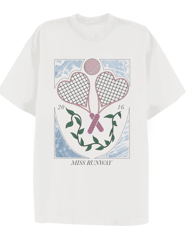 Miss Runway Tennis Club Printed T-shirt Adult