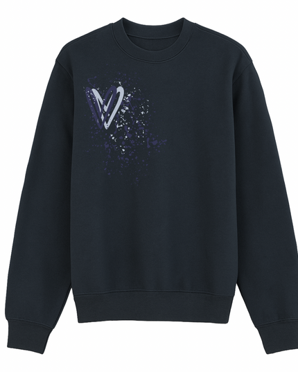 Navy Heart Printed Sweatshirt Kids