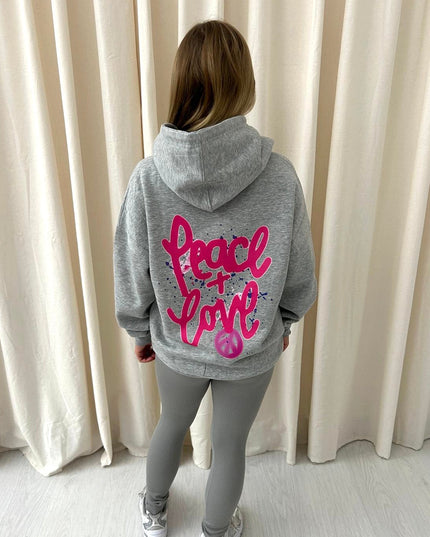 Peace & Love Printed Hoodie & Leggings Adults