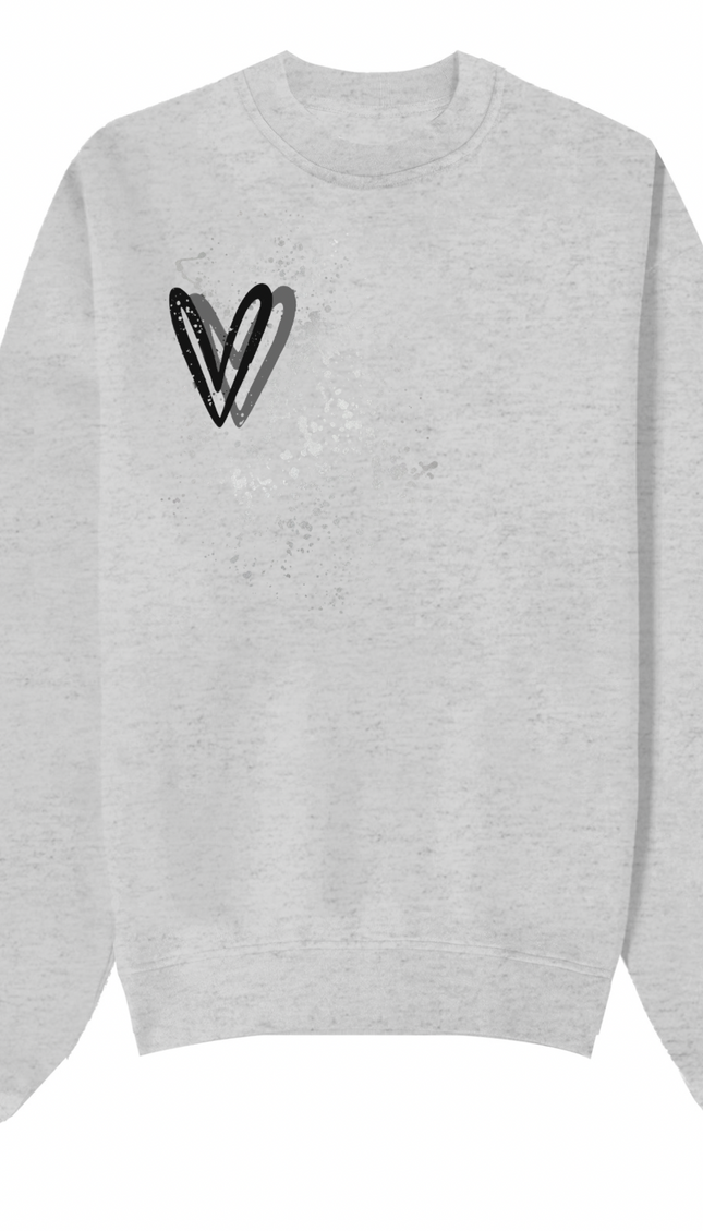 Black Heart Printed Sweatshirt by Miss Runway – image 2