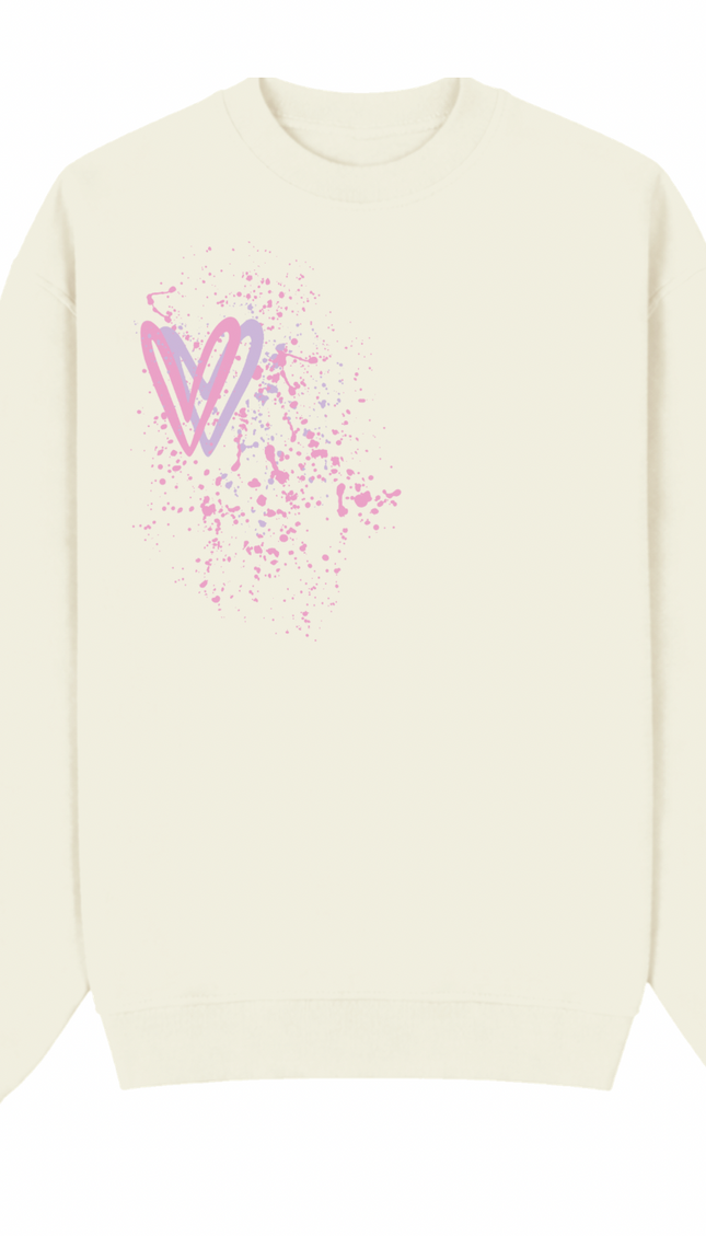 Pastel Heart Printed Sweatshirt by Miss Runway – image 2